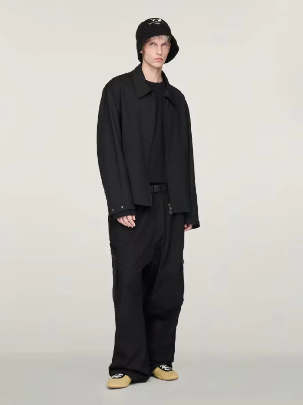 Black Refined Wool Blouson - Image 2