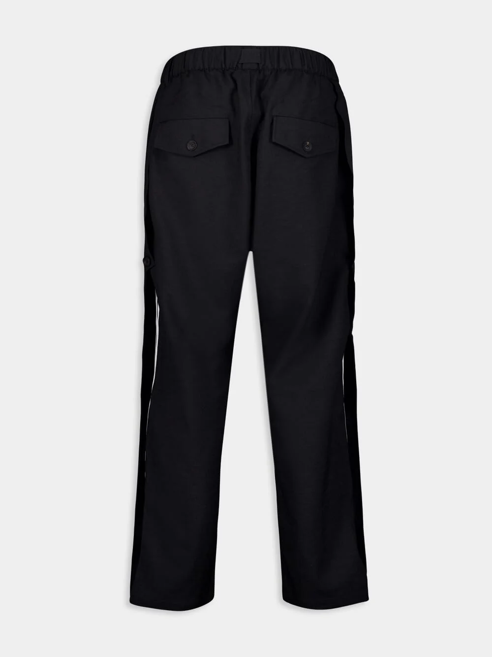 Black Sport Uniform Pants with Hidden 3-Stripes - Image 3