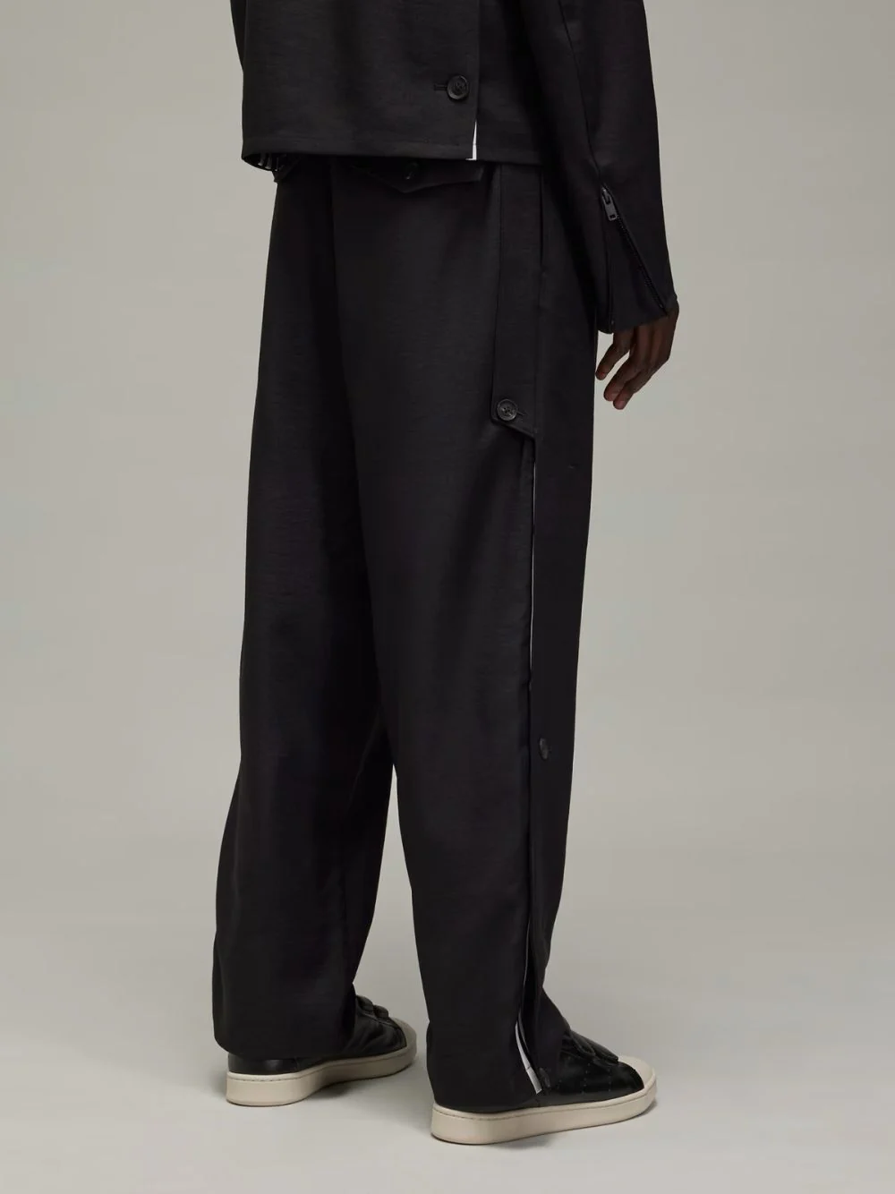 Black Sport Uniform Pants with Hidden 3-Stripes - Image 9