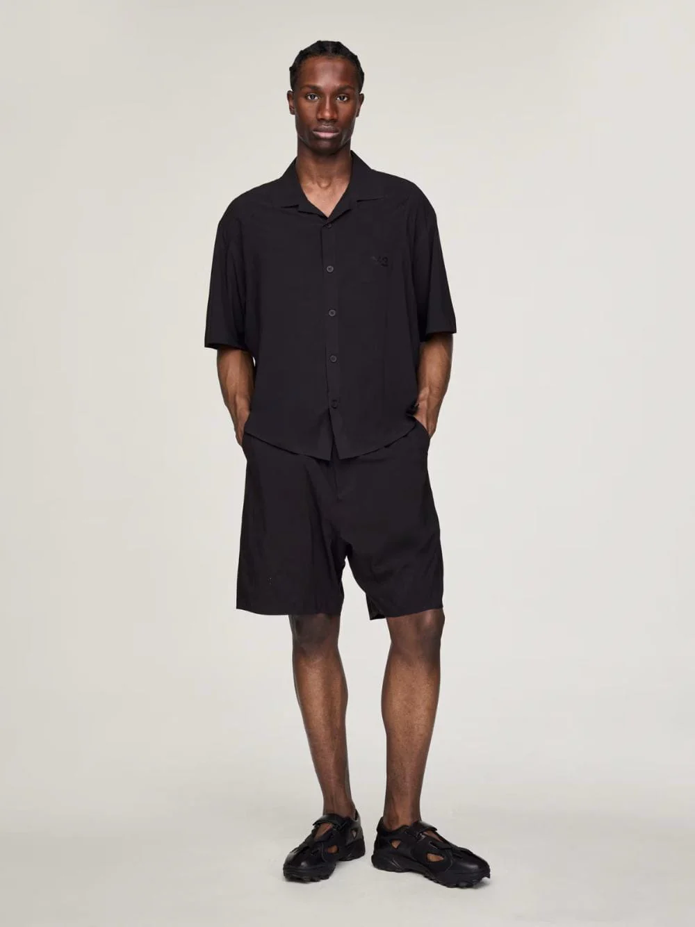 Black Ultralight Woven Short Sleeve Shirt