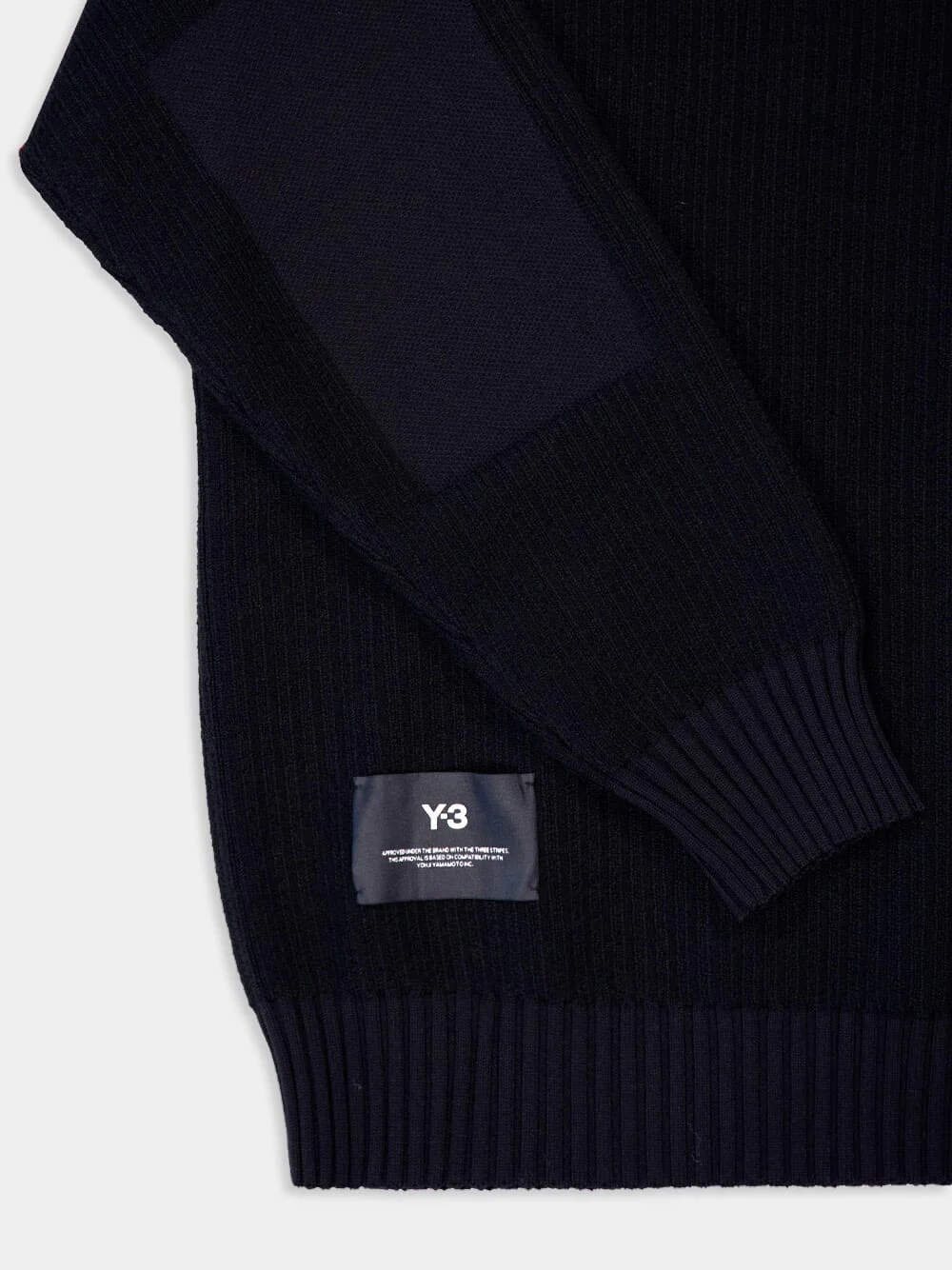 Black Wool-Blend Knit Crew Sweater - Image 4