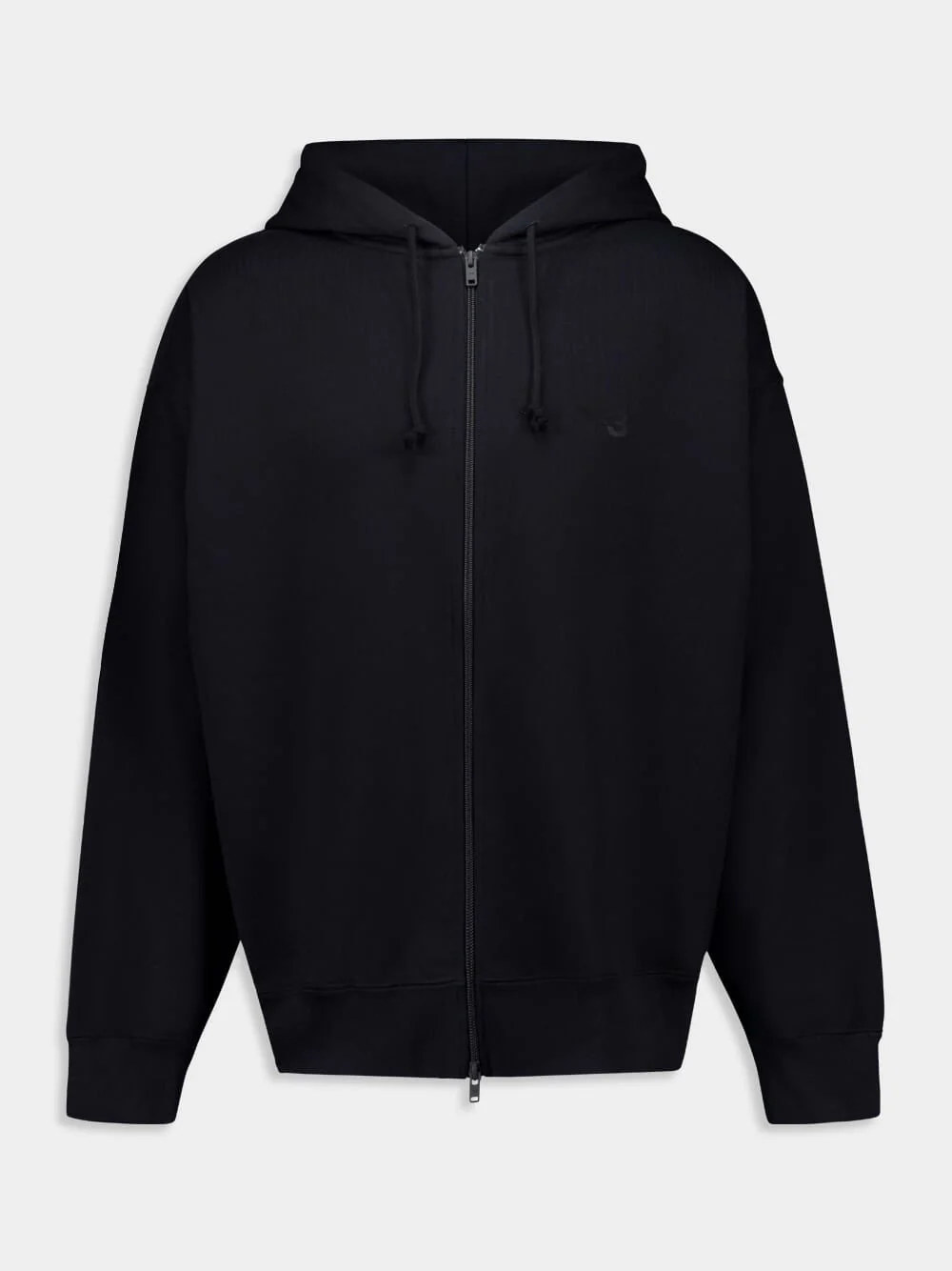 Black Zip-Up Hooded Sweatshirt - Image 5
