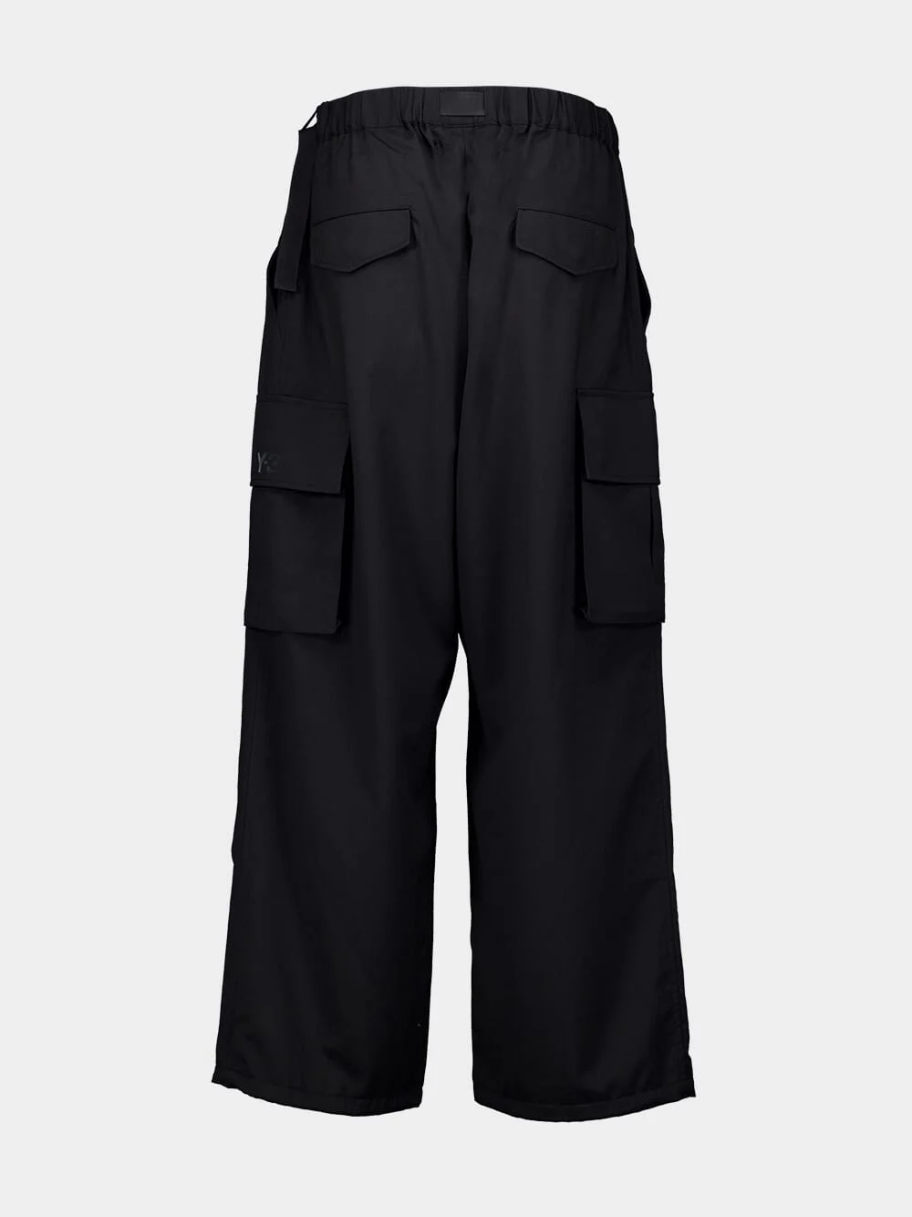 Black Refined Wool Cargo Tracksuit Trousers - Image 2