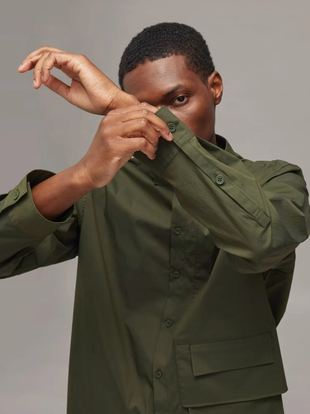 Front Pocket Green Shirt - Image 4