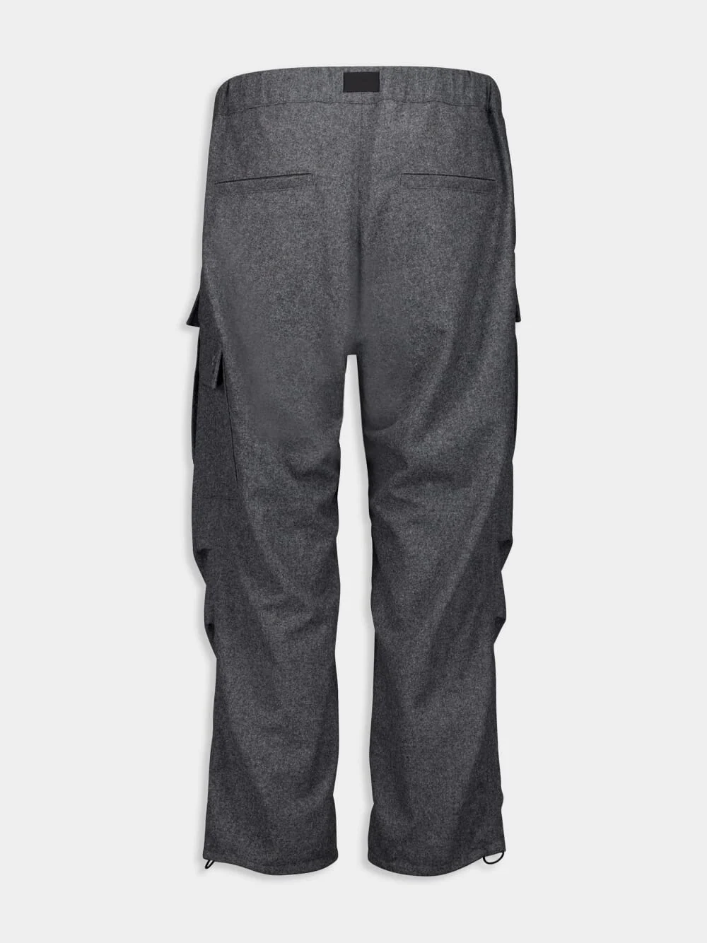 Grey Wool Cargo Pants - Image 2