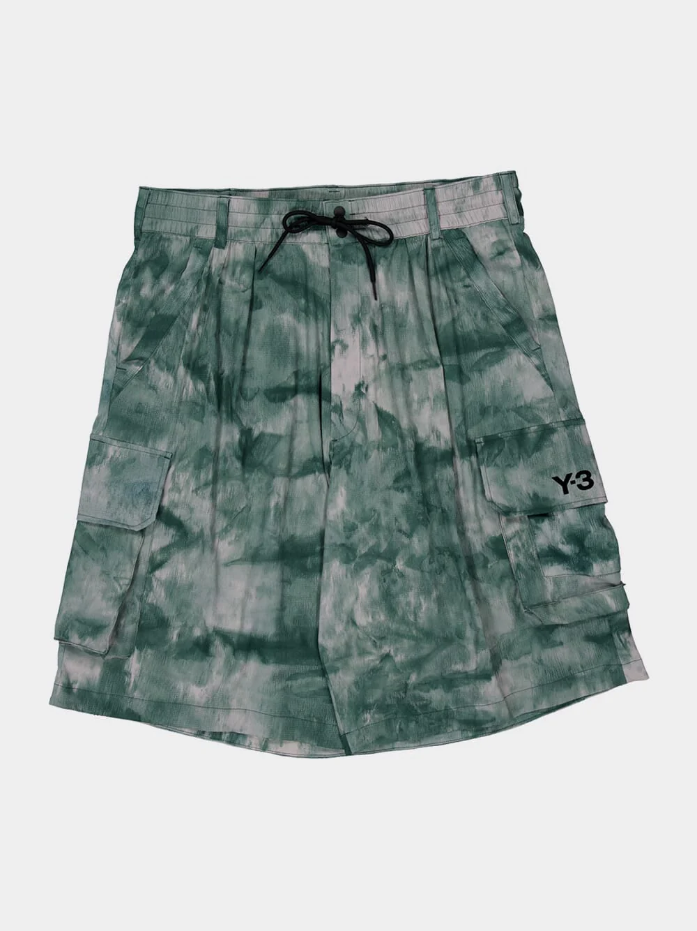 Green AOP Nylon Cargo Shorts - Image 4