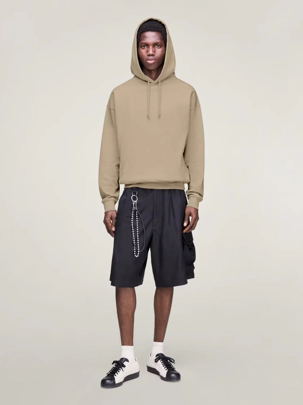 Light Brown Hooded Sweatshirt