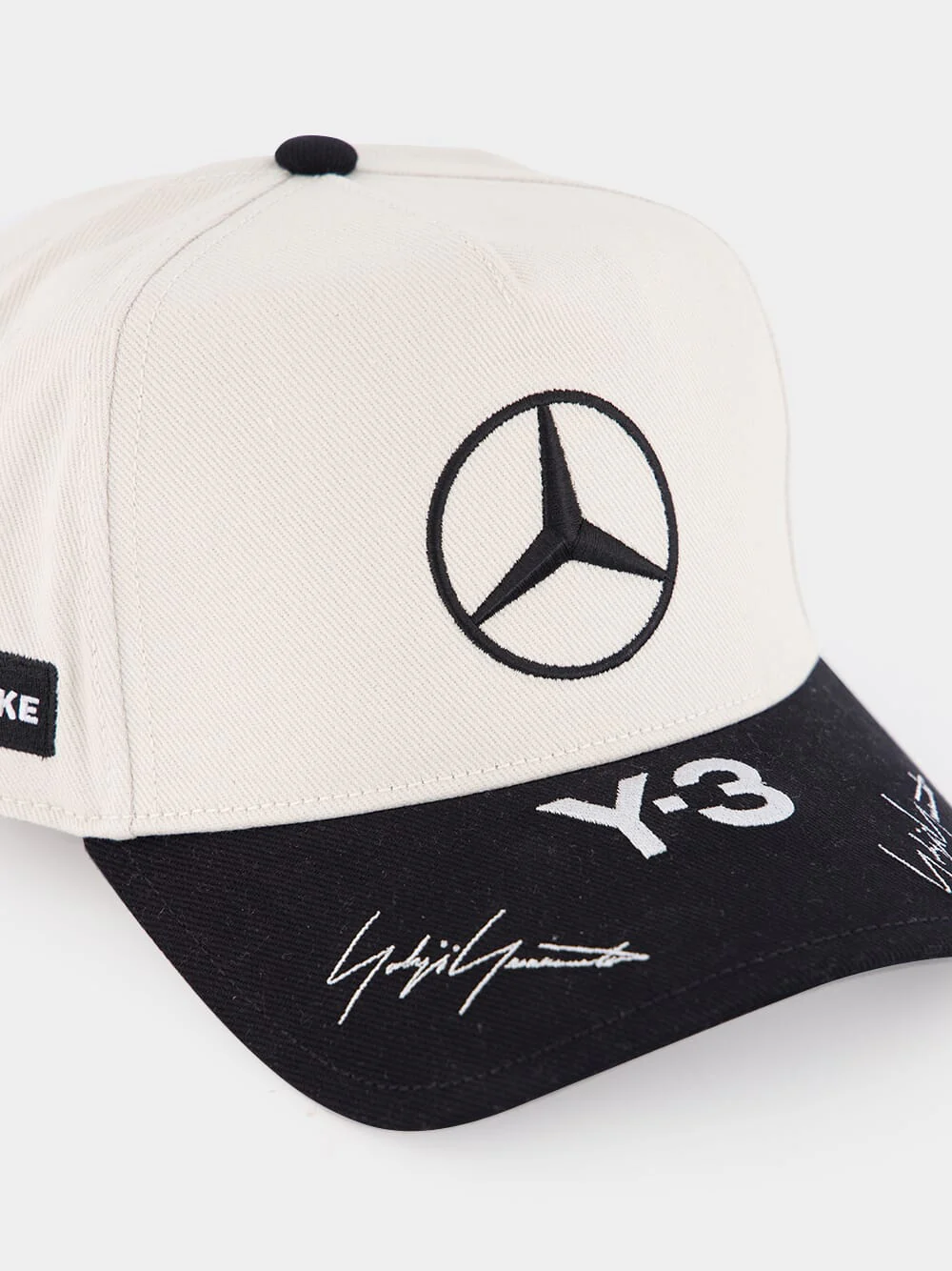 Talc and Black Logo Embroidered Cap - Image 3