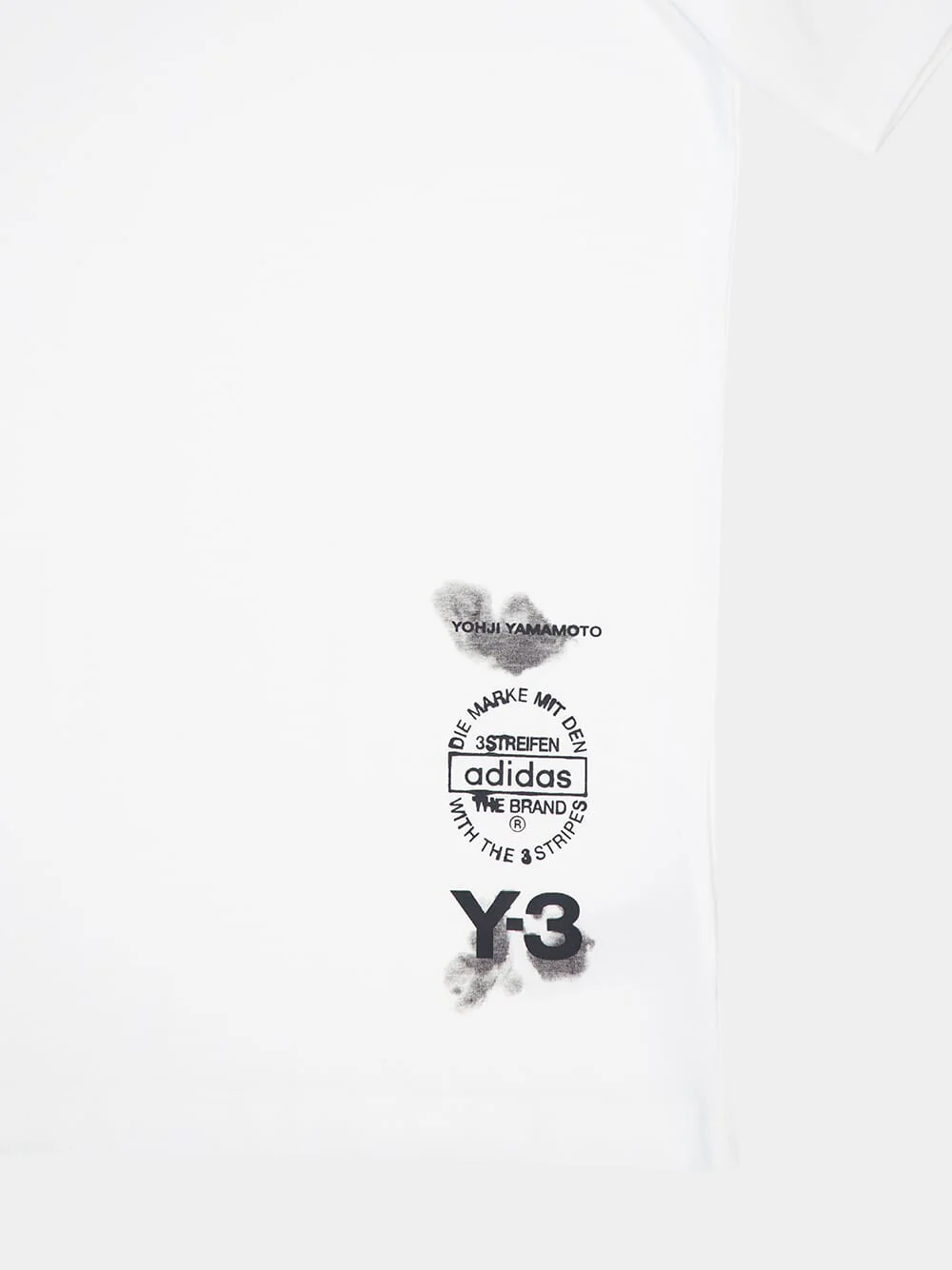 White Oversized T-Shirt with Amber Ink Print - Image 5
