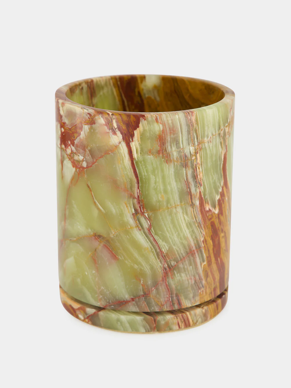 Large Onyx T-Light Holder in Serene Green