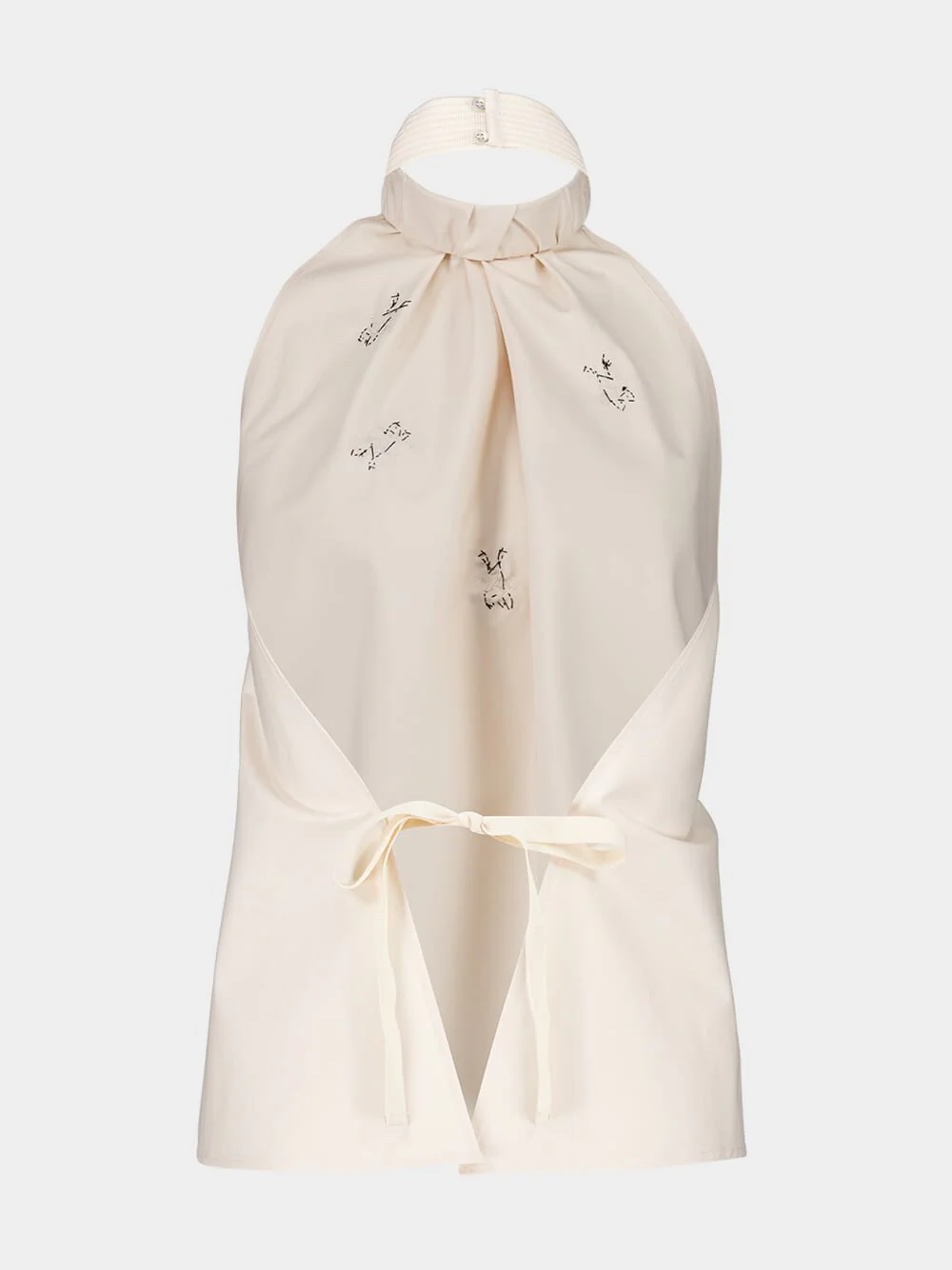 Beige Open-Back Top with Swarovski Bees - Image 3