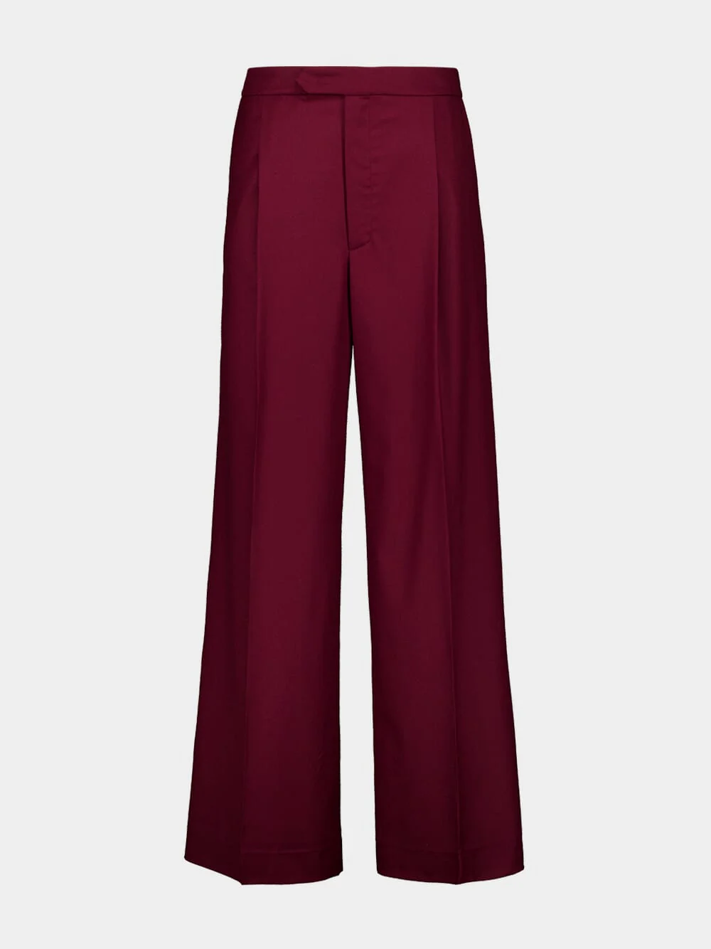 Burgundy Fractal Tailored Wool Trousers - Image 2