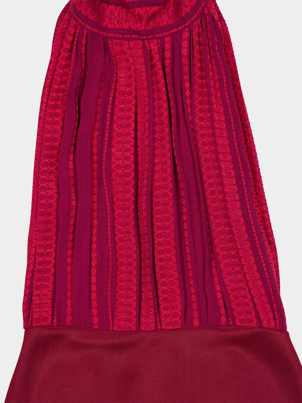 Burgundy Halterneck Silk Maxi Dress - Image 3