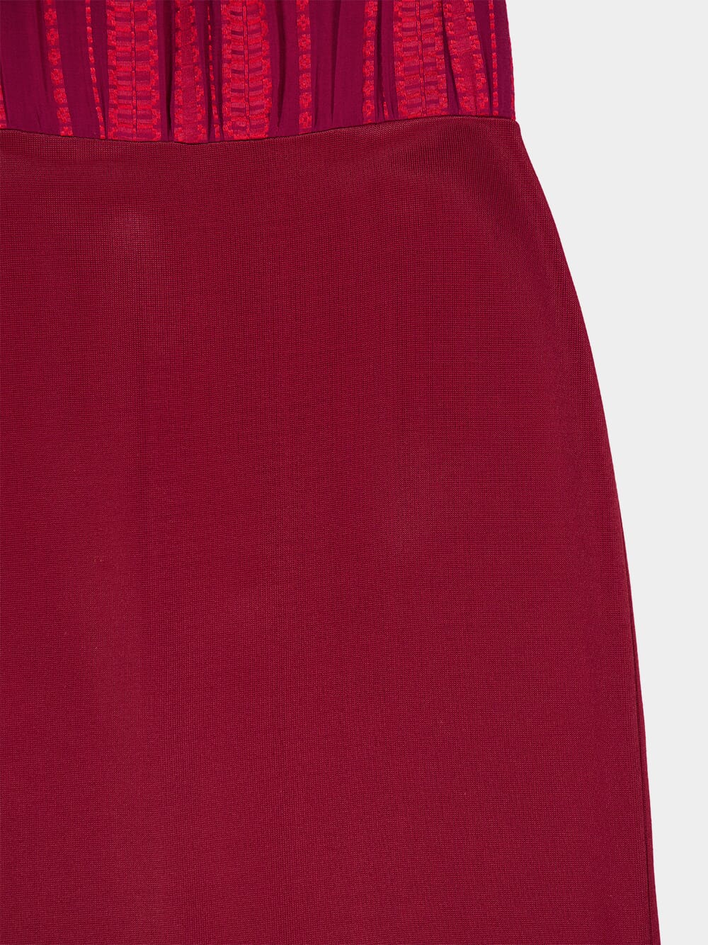 Burgundy Halterneck Silk Maxi Dress - Image 4
