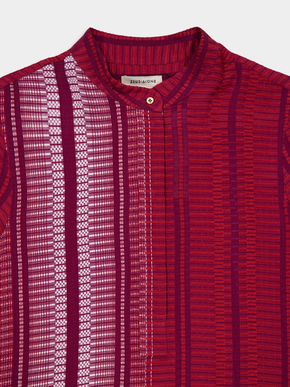 Burgundy Hera Silk Textured Blouse - Image 3