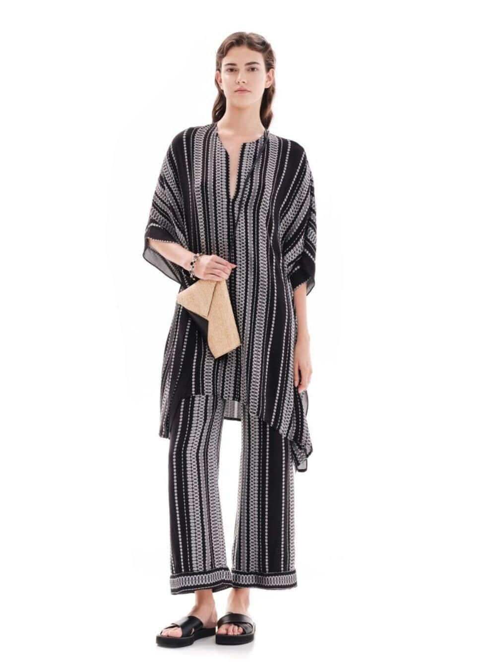Abaton Silk Cropped Trousers - Image 2