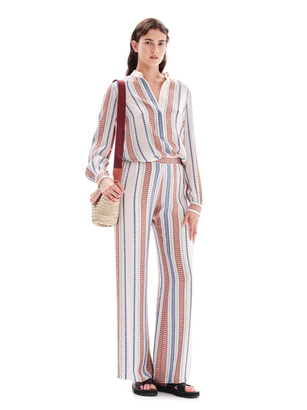 Abaton Textured Silk White Trousers - Image 2