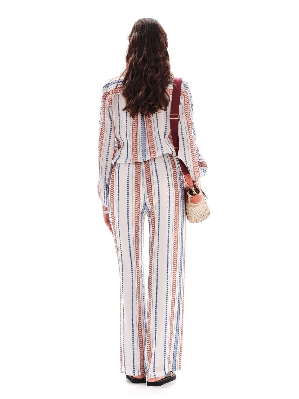 Abaton Textured Silk White Trousers - Image 3