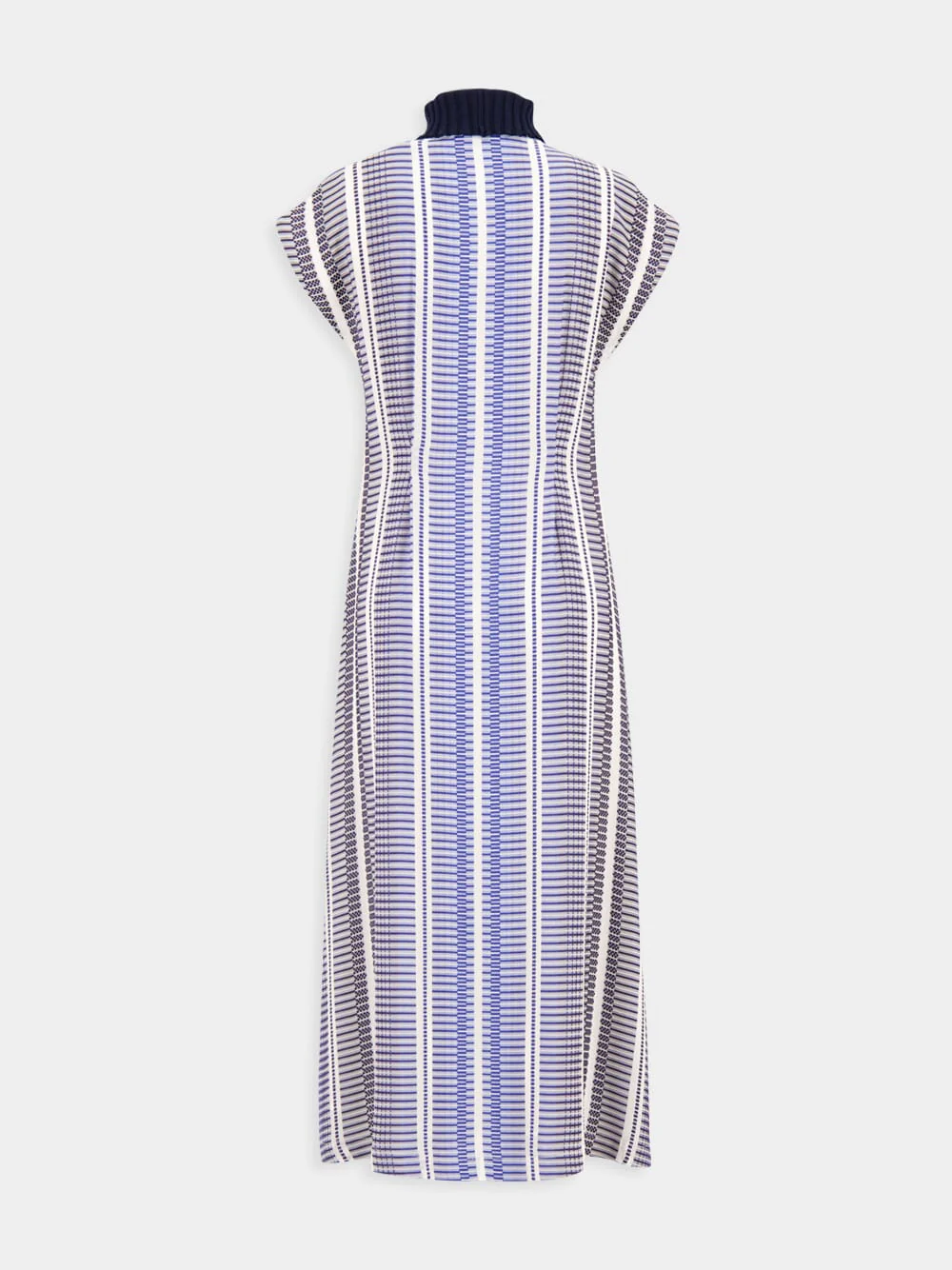 Blue Ziria Maxi Dress with Knitted Turtleneck - Image 3