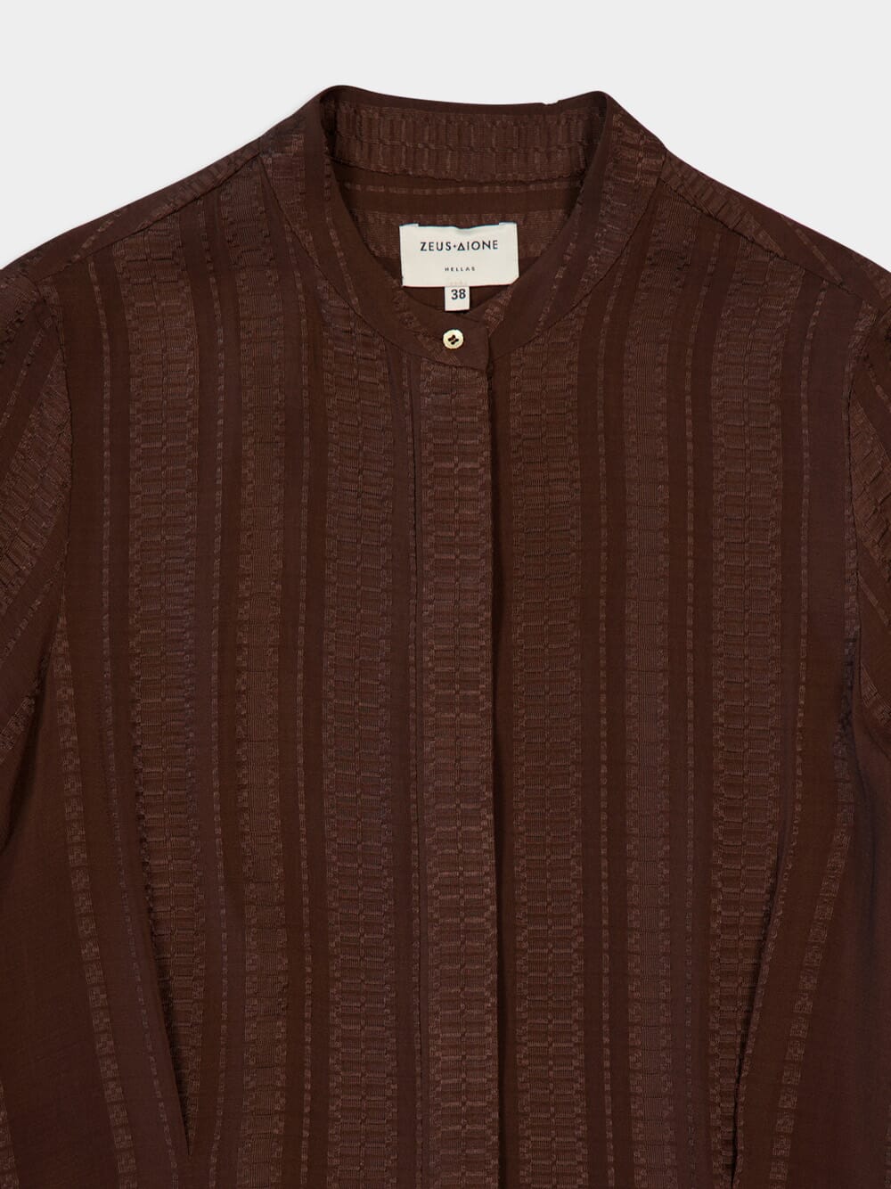 Brown Hera Textured Silk Dress - Image 3