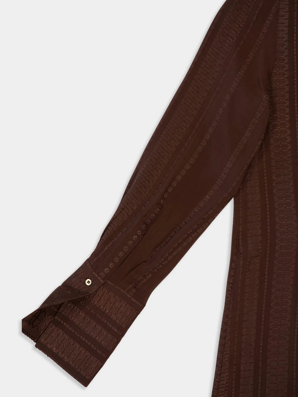 Brown Hera Textured Silk Dress - Image 4