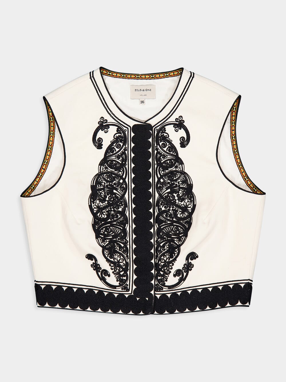 Embroidered Traditional Kymata Vest - Image 3