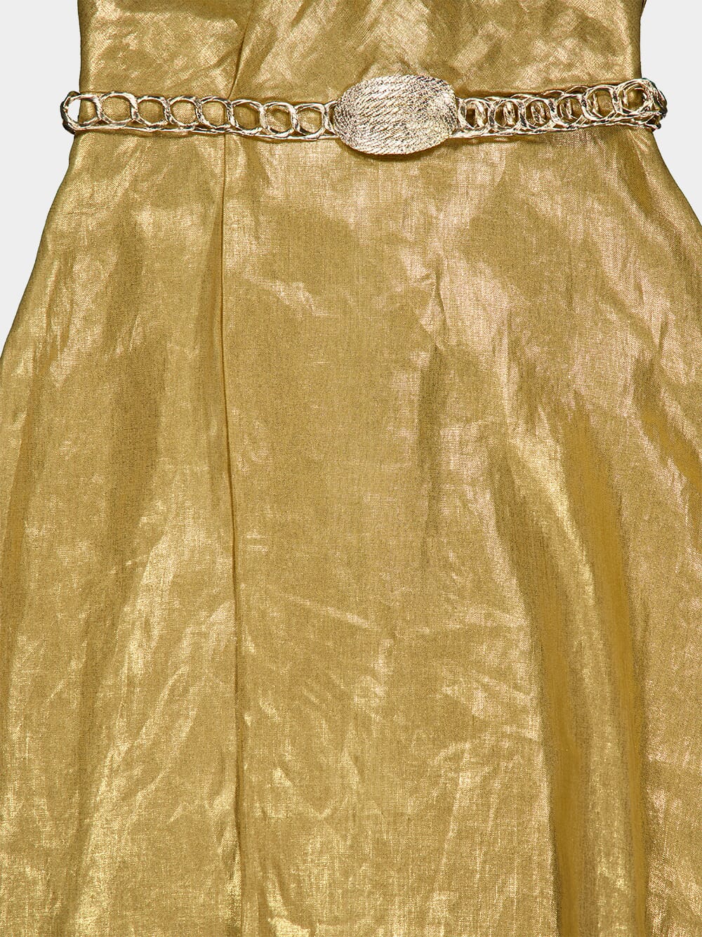 Helios Golden Halter Maxi Dress - Image 5