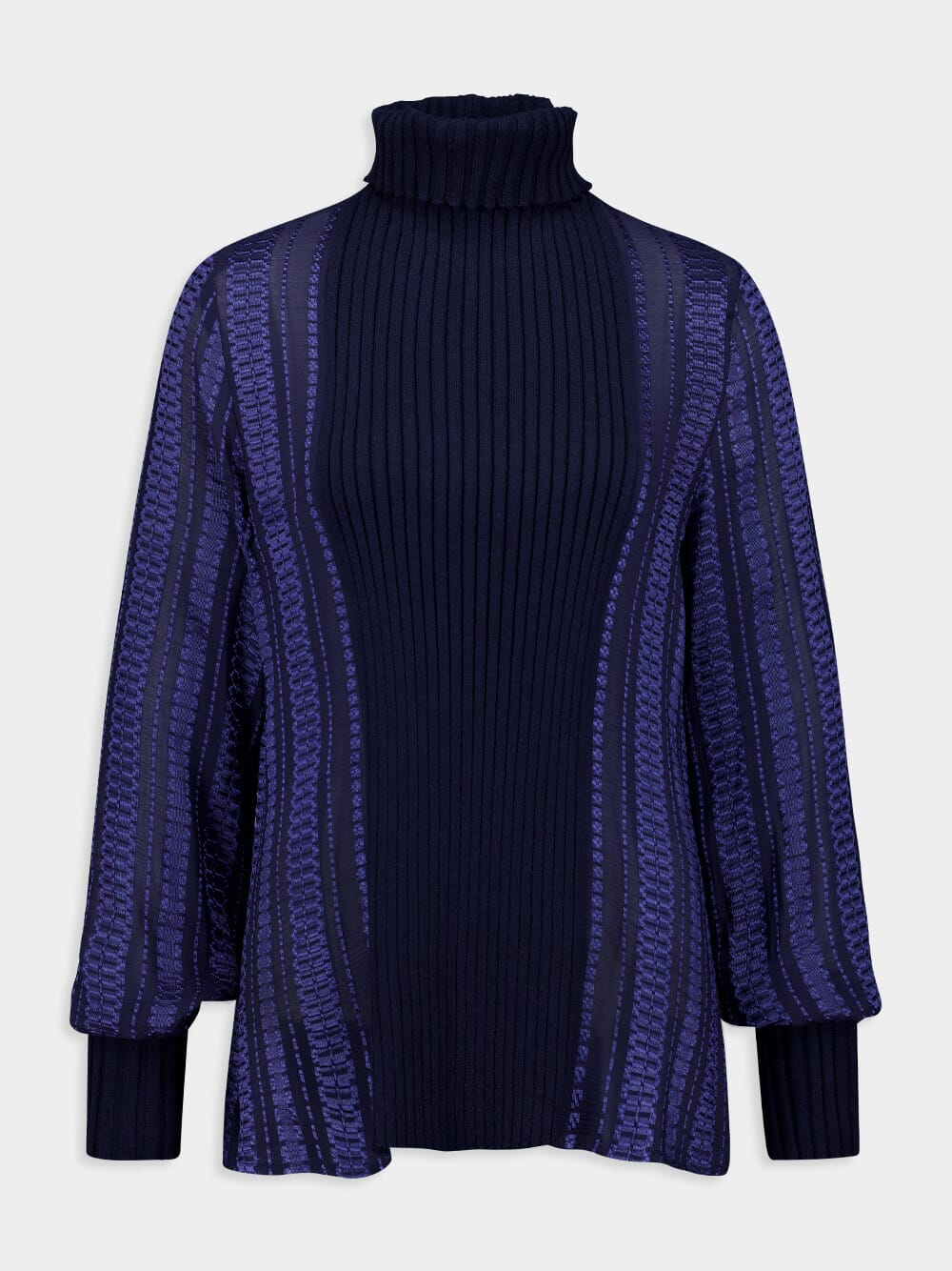 Navy Ziria Tempo Turtleneck Sweater