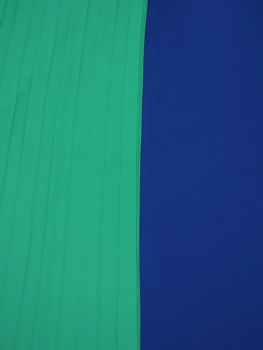 Rhodes Pleated Halter Neck Blue and Green Dress - Image 3
