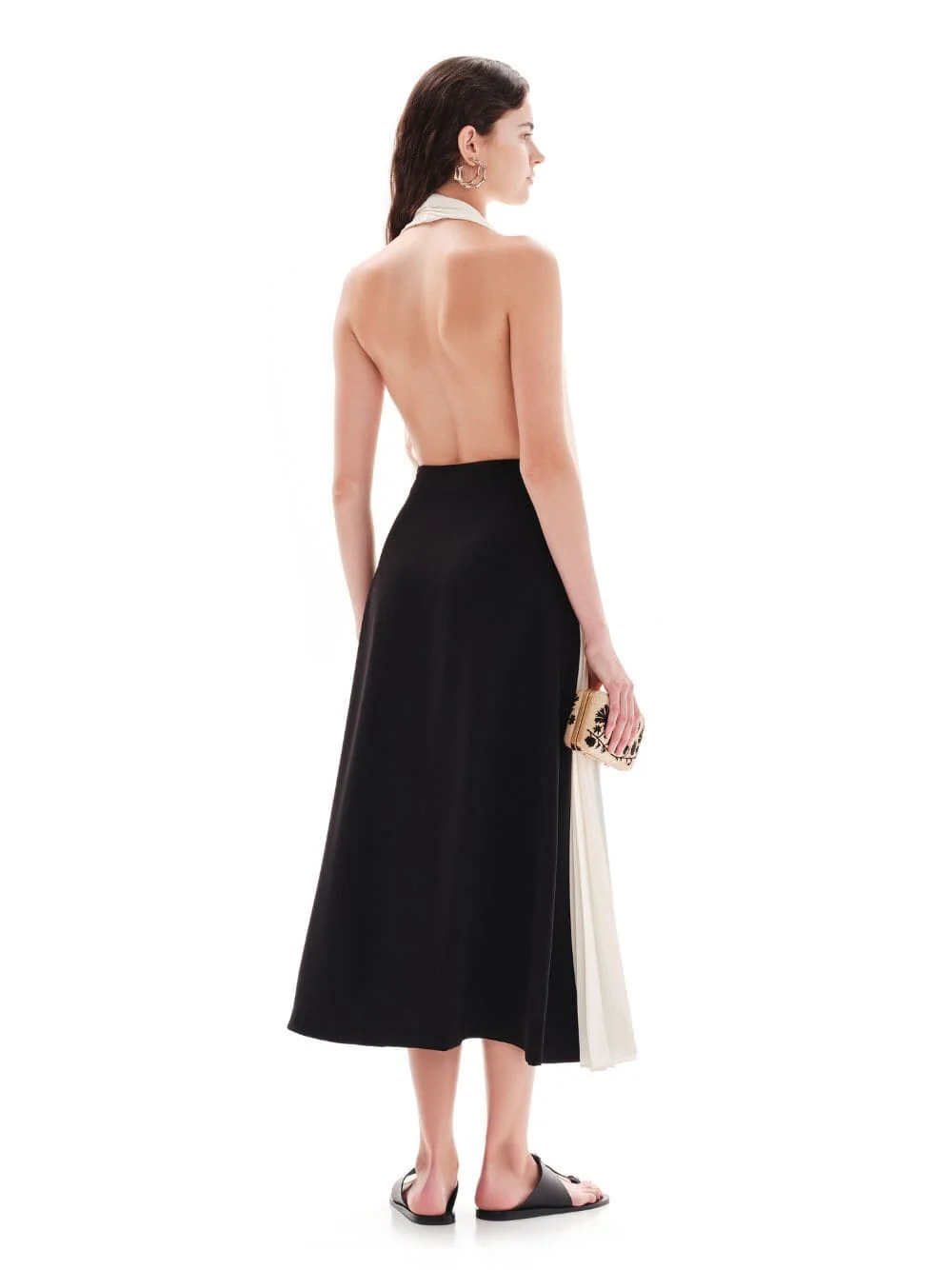 Rhodes Pleated Halter Neck Dress - Image 4