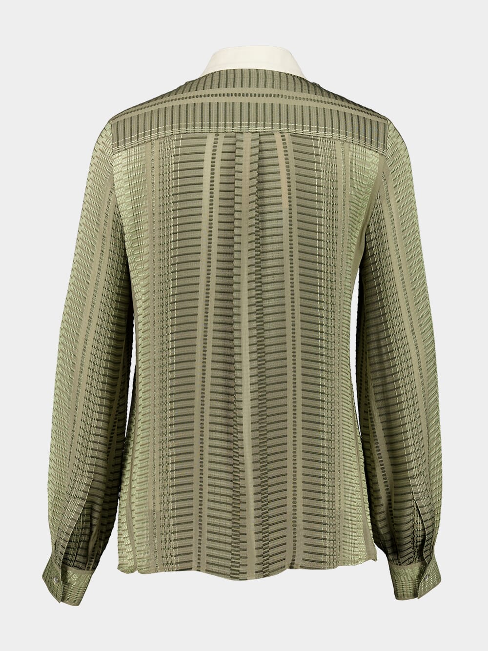Sage Green Hera Textured Silk Blouse - Image 4