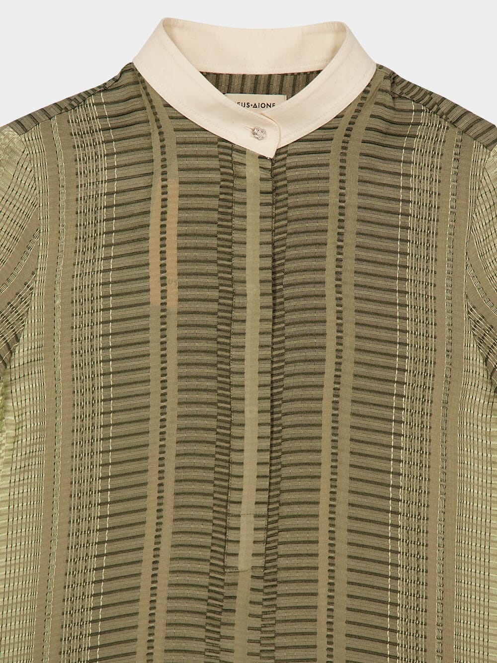 Sage Green Hera Textured Silk Blouse - Image 5