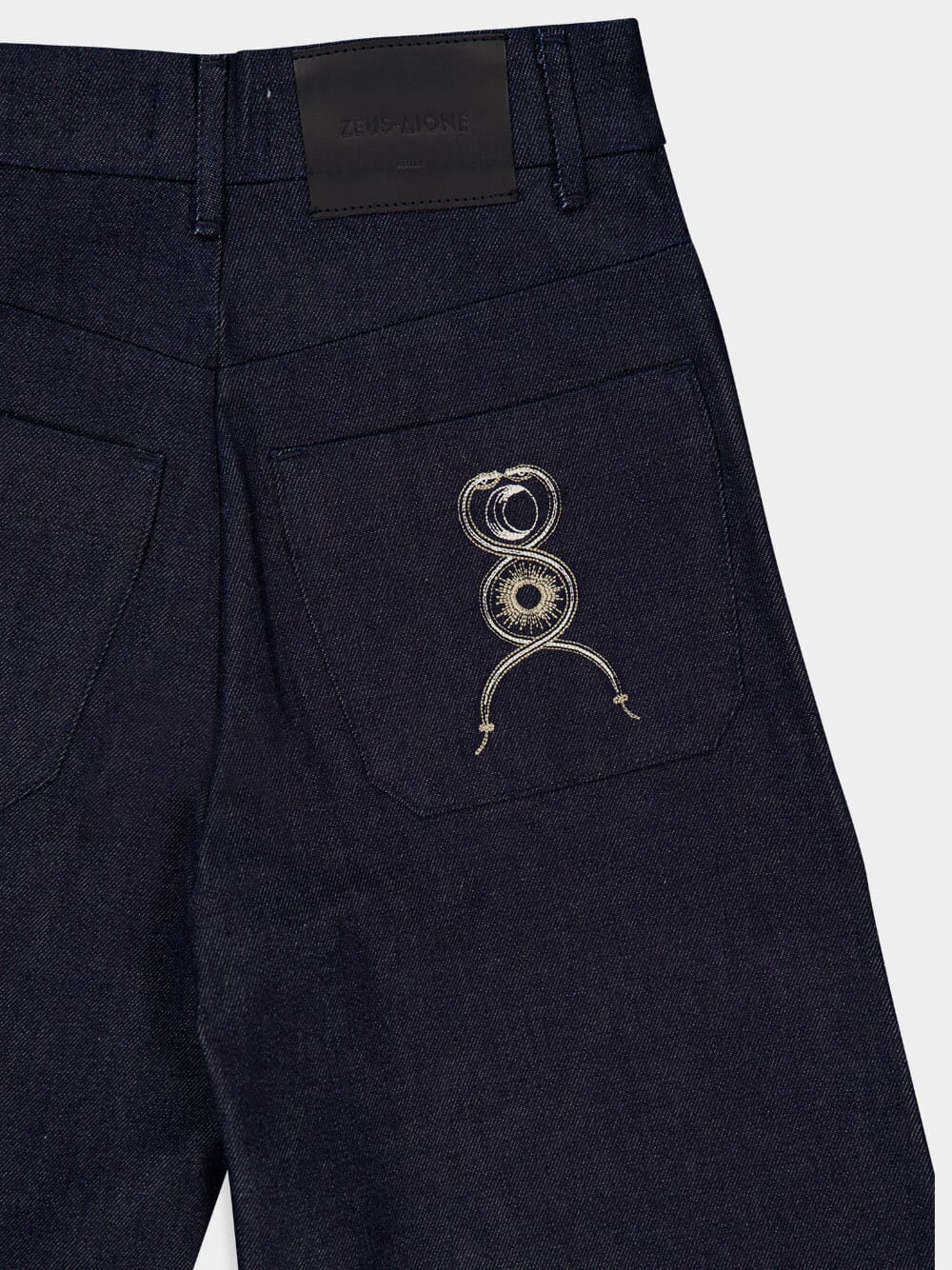 Uranus Embroidered High-Rise Flared Jeans - Image 6