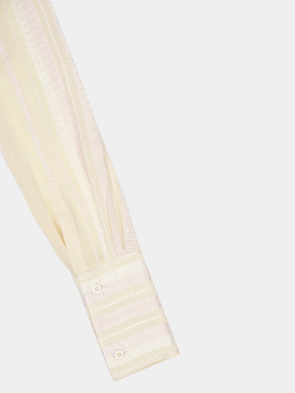 Cream Dione Textured Silk Shirt - Image 6