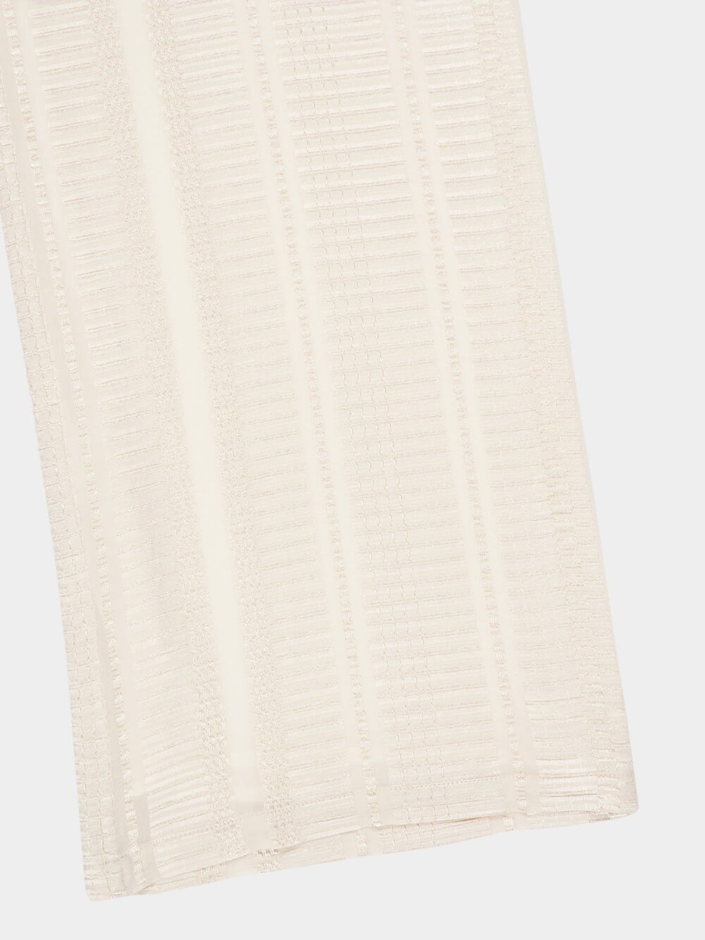 Ecru Alcestes Textured Silk Trousers - Image 4