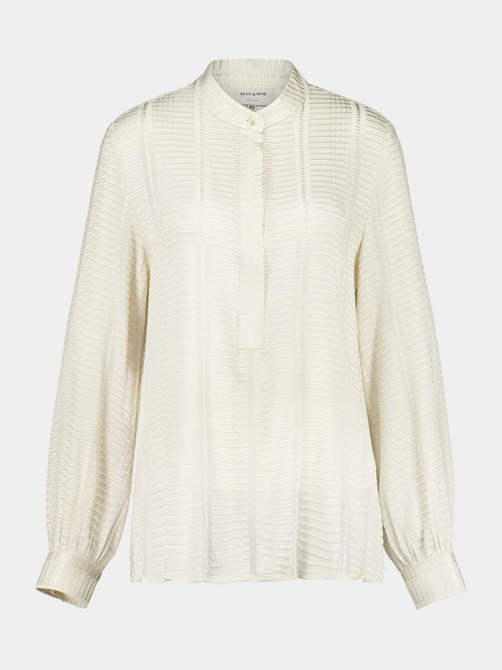 Ecru Hera Textured Silk Blouse - Image 2
