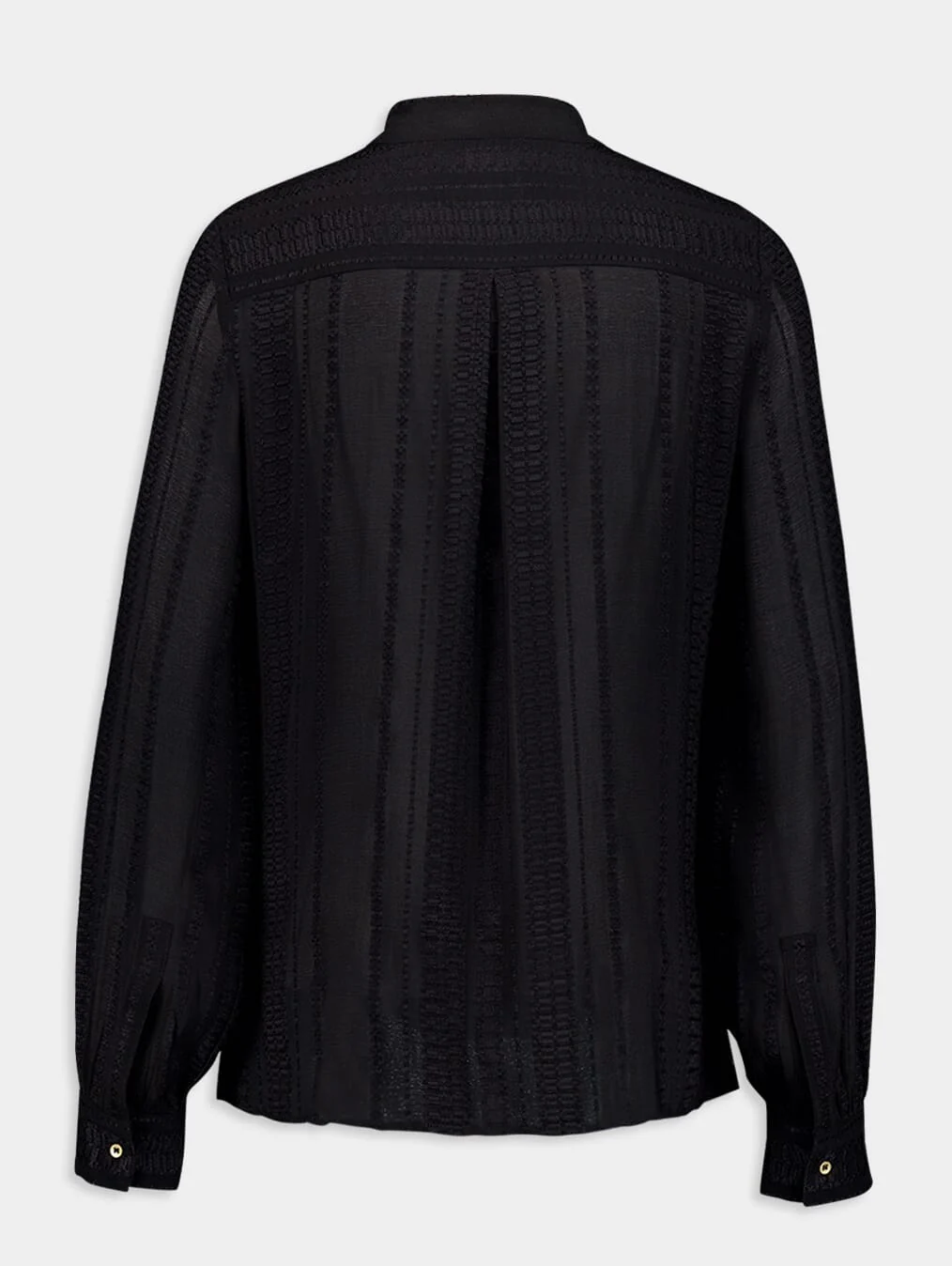 Hera Black Silk Blouse - Image 2