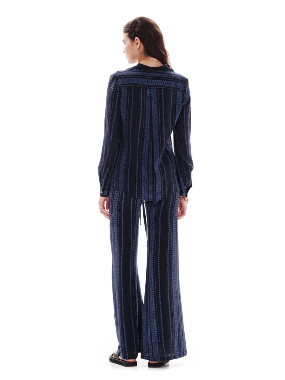 Hera Blue Silk Blouse - Image 3