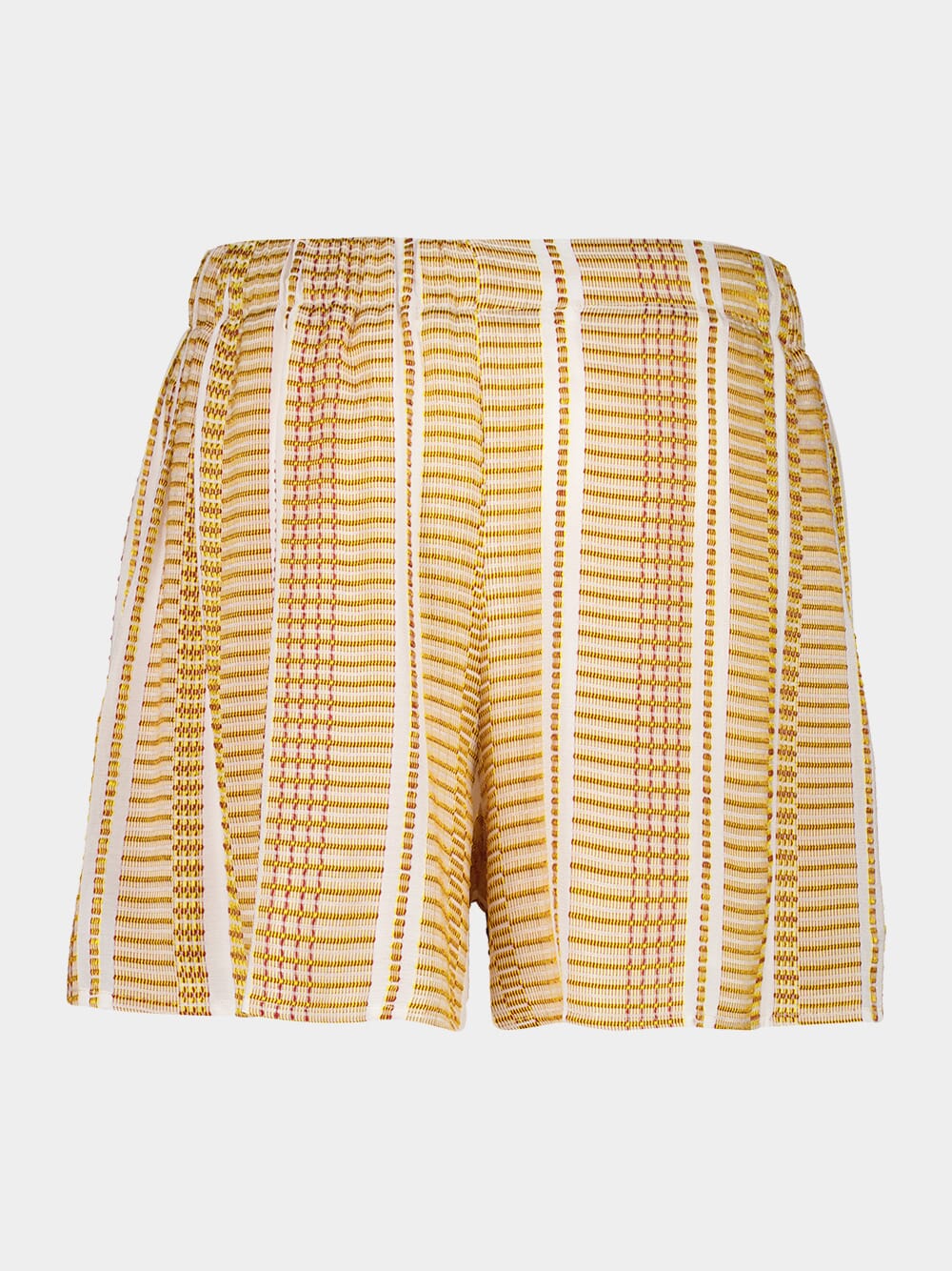 Ivory Sun Textured Silk Paxi Shorts - Image 2