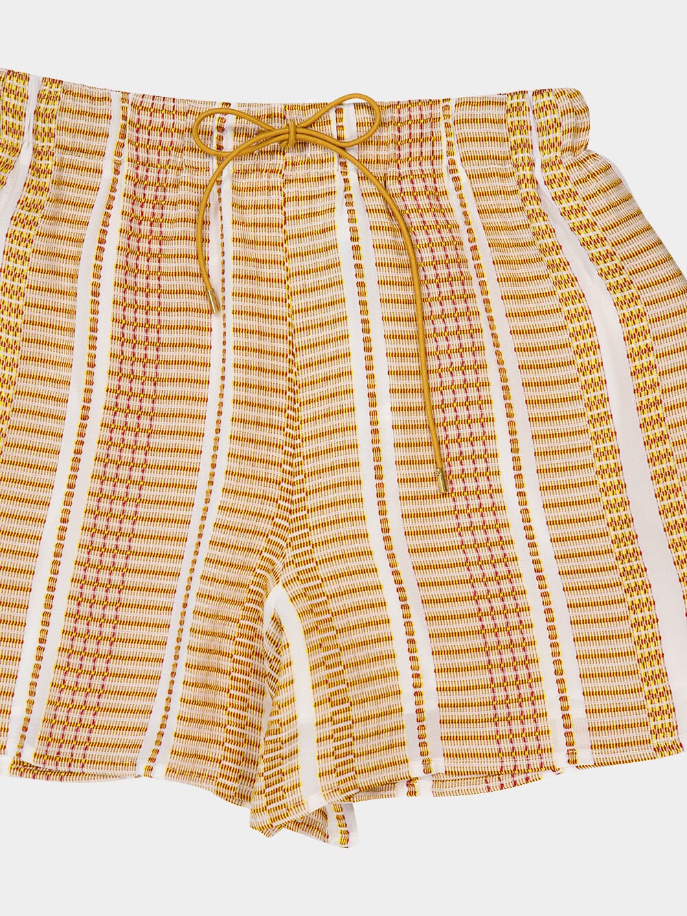 Ivory Sun Textured Silk Paxi Shorts - Image 3