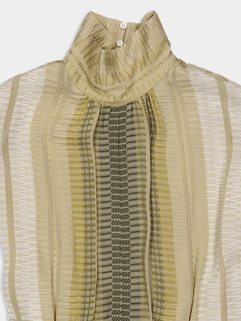 Khaki Beige Silk Therion Midi Dress - Image 5