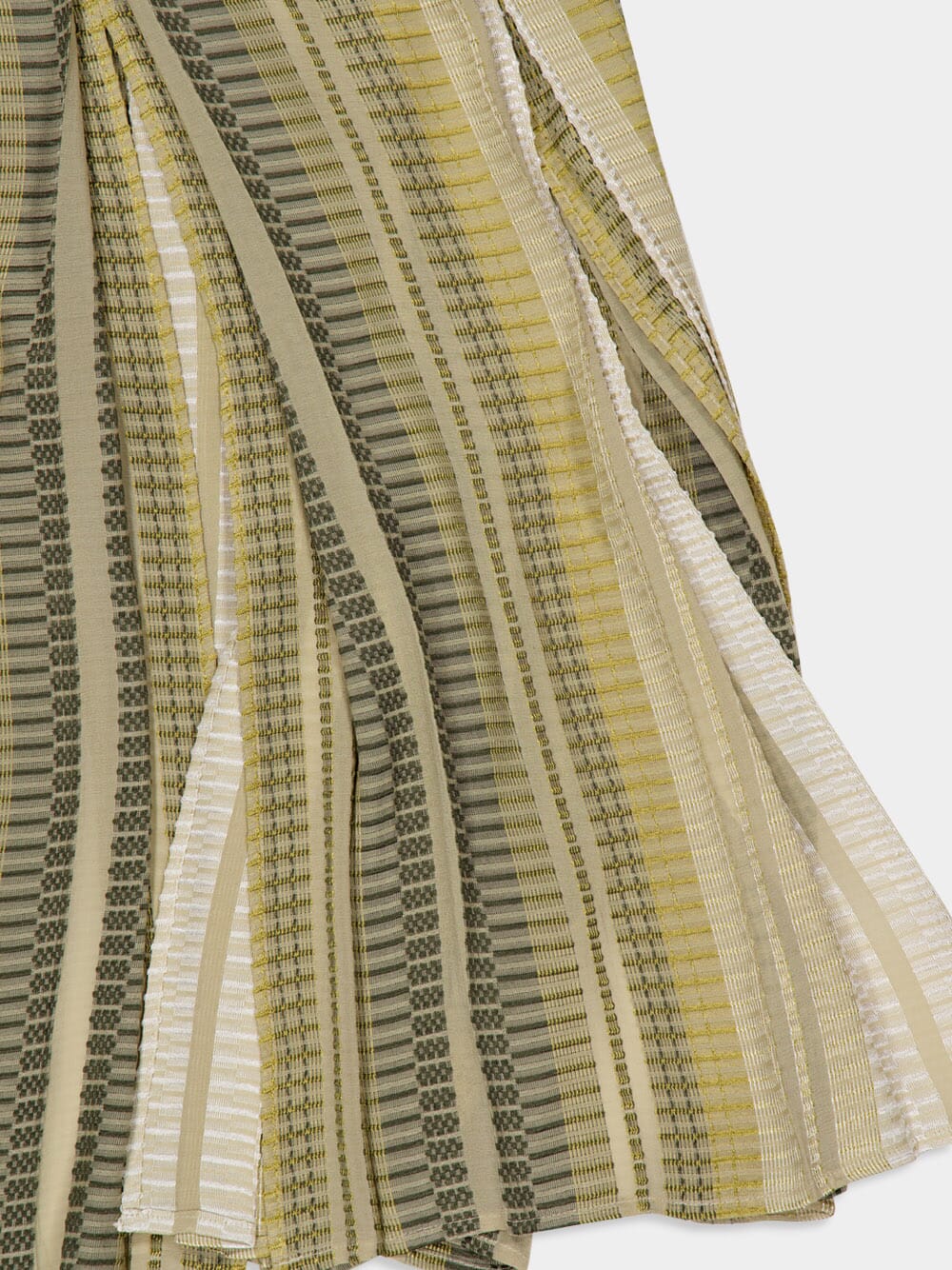 Khaki Beige Silk Therion Midi Dress - Image 6