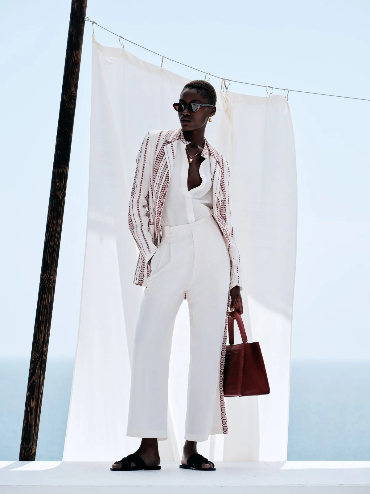 Troy Cropped Slim-Leg Trousers - Image 3