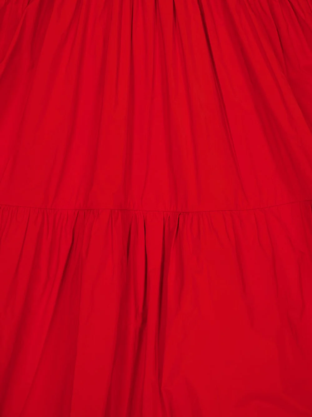 Red Daucus Tiered Flared Midi Skirt - Image 5