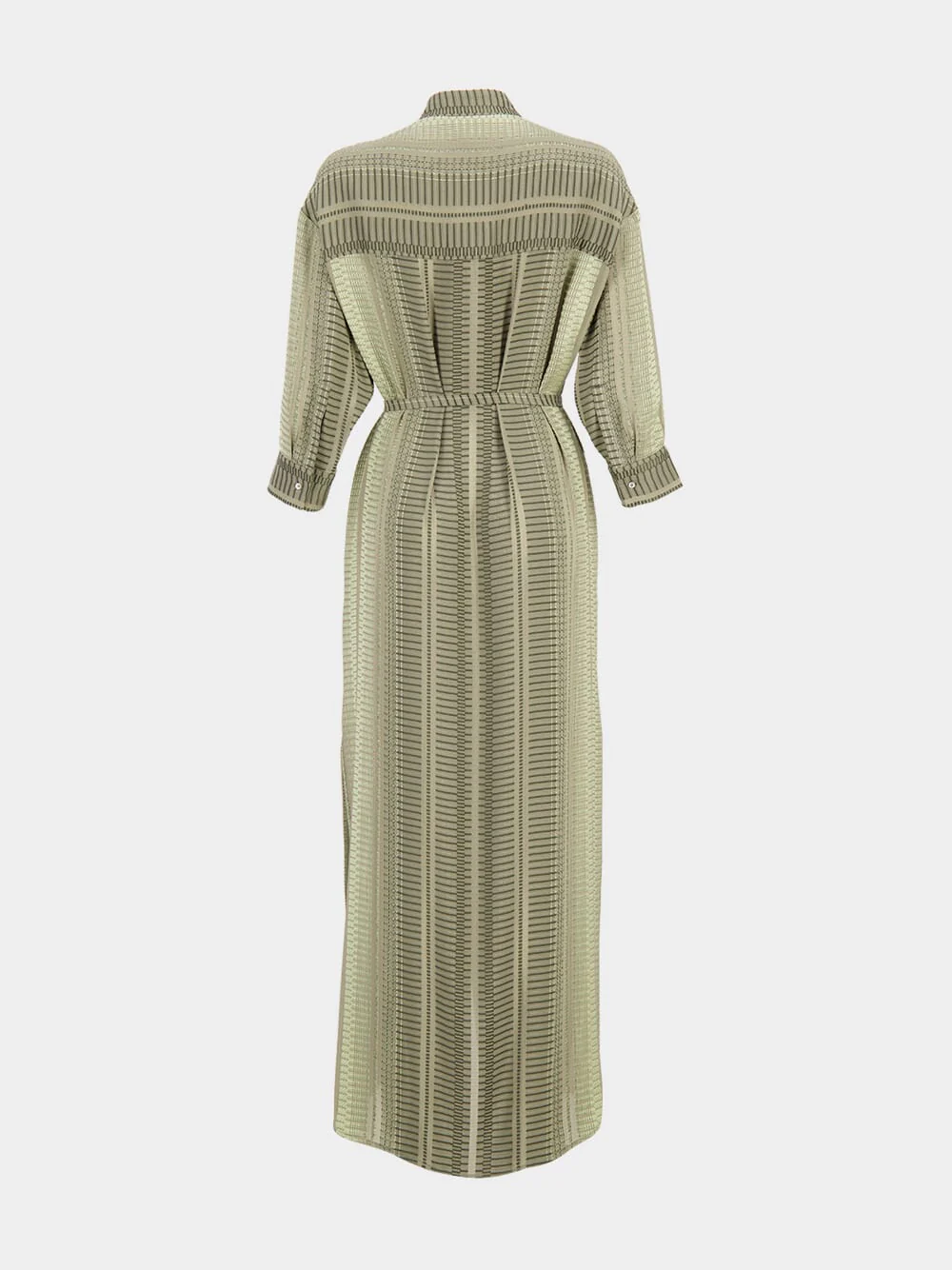 Sage Maira Loose Textured Silk Dress - Image 3