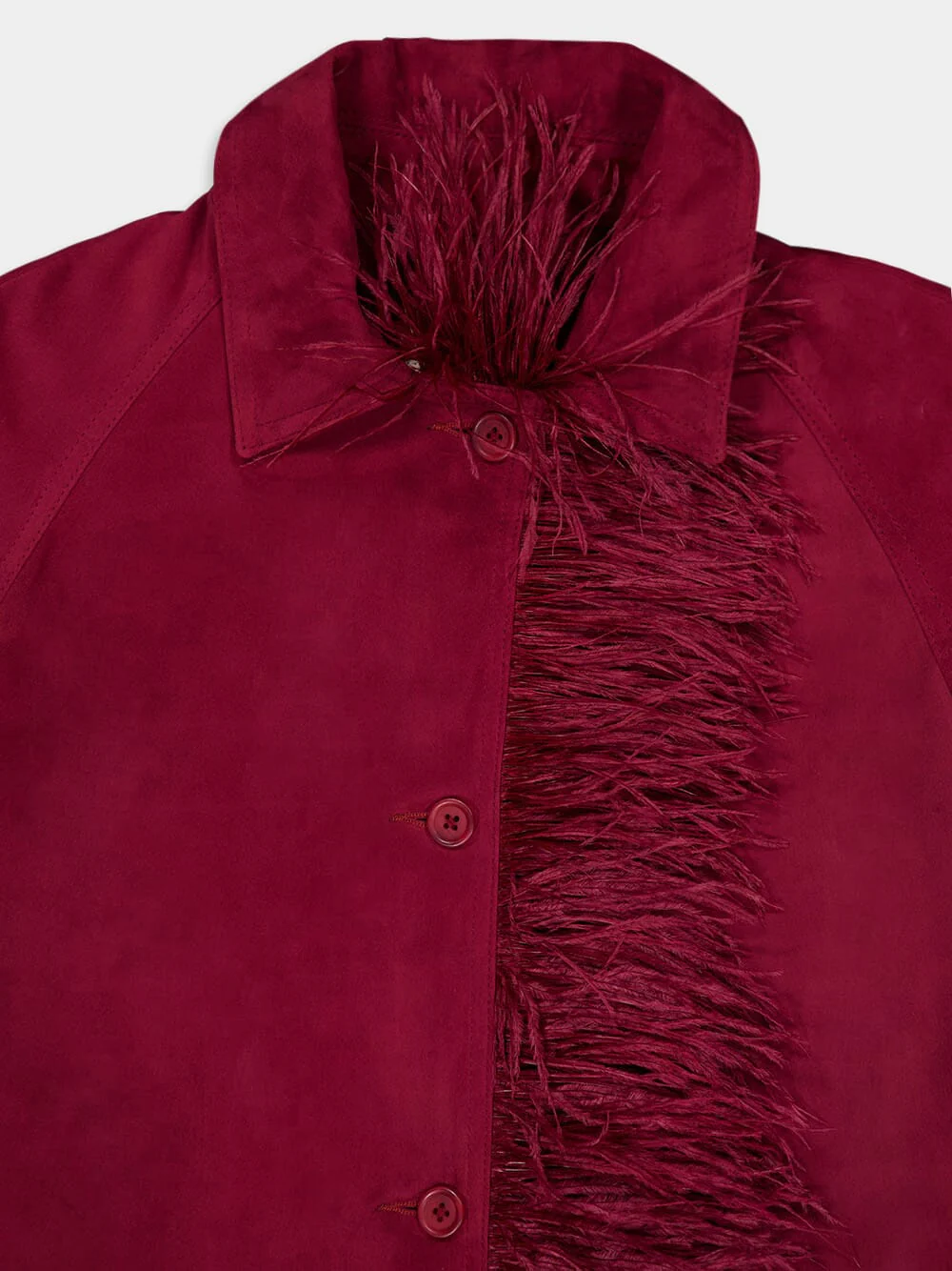 Zeus Suede Trench With Embellished Feathers - Image 6