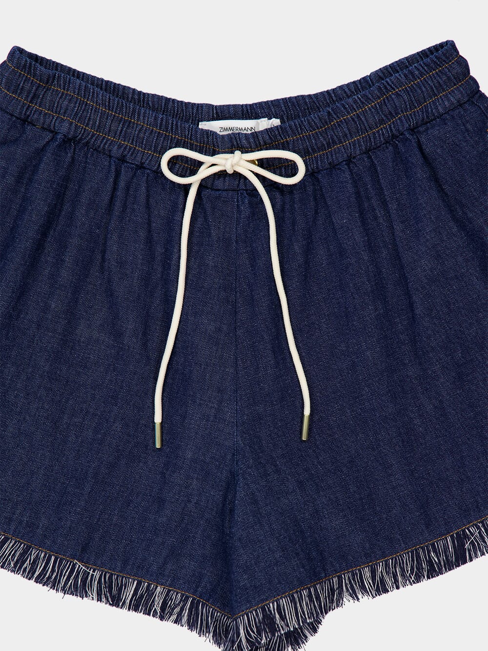 Atlantic Blue Mini Shorts with Rhiannon Fringe - Image 3