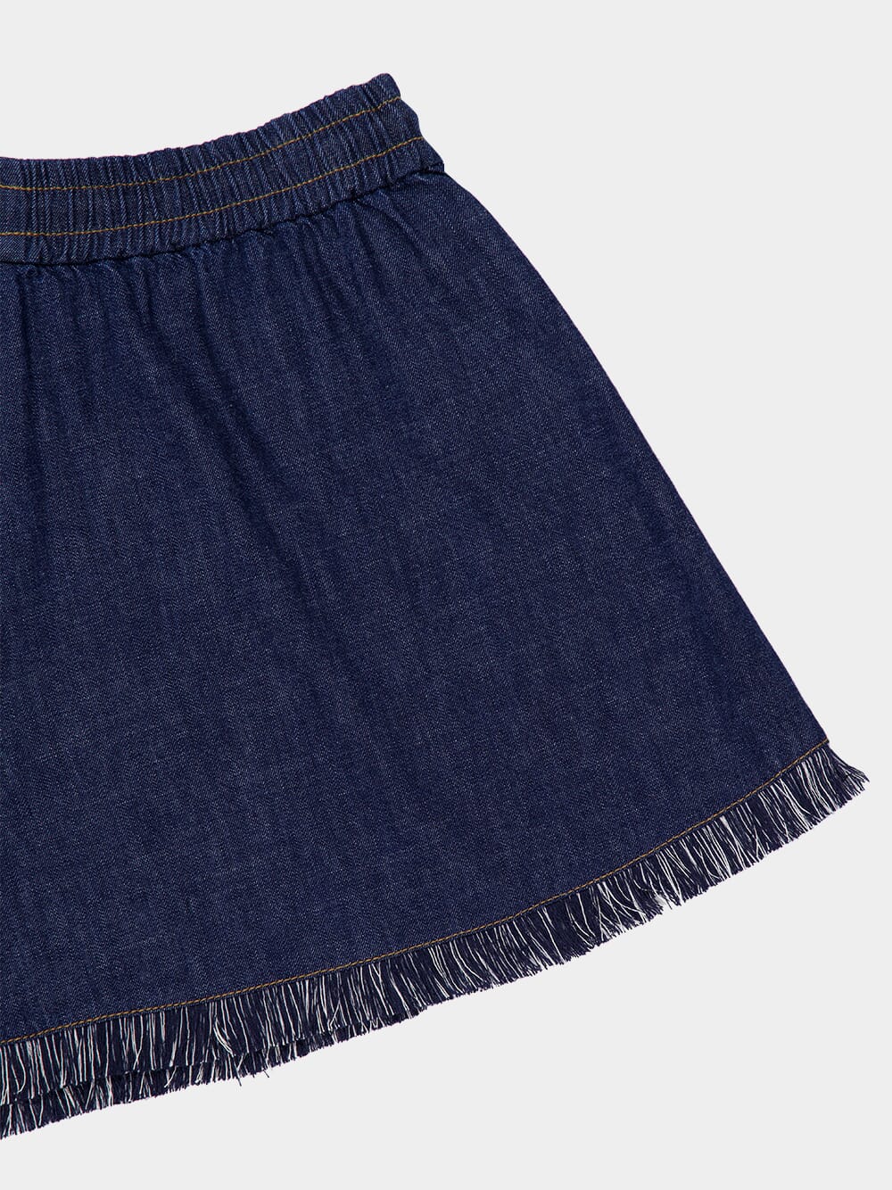 Atlantic Blue Mini Shorts with Rhiannon Fringe - Image 4
