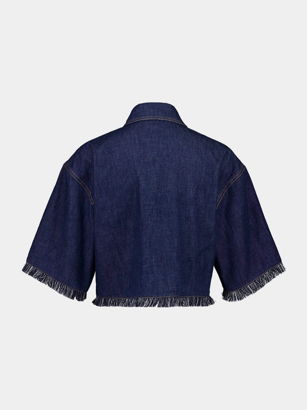 Atlantic Blue Rhiannon Fringe Cropped Shirt - Image 2