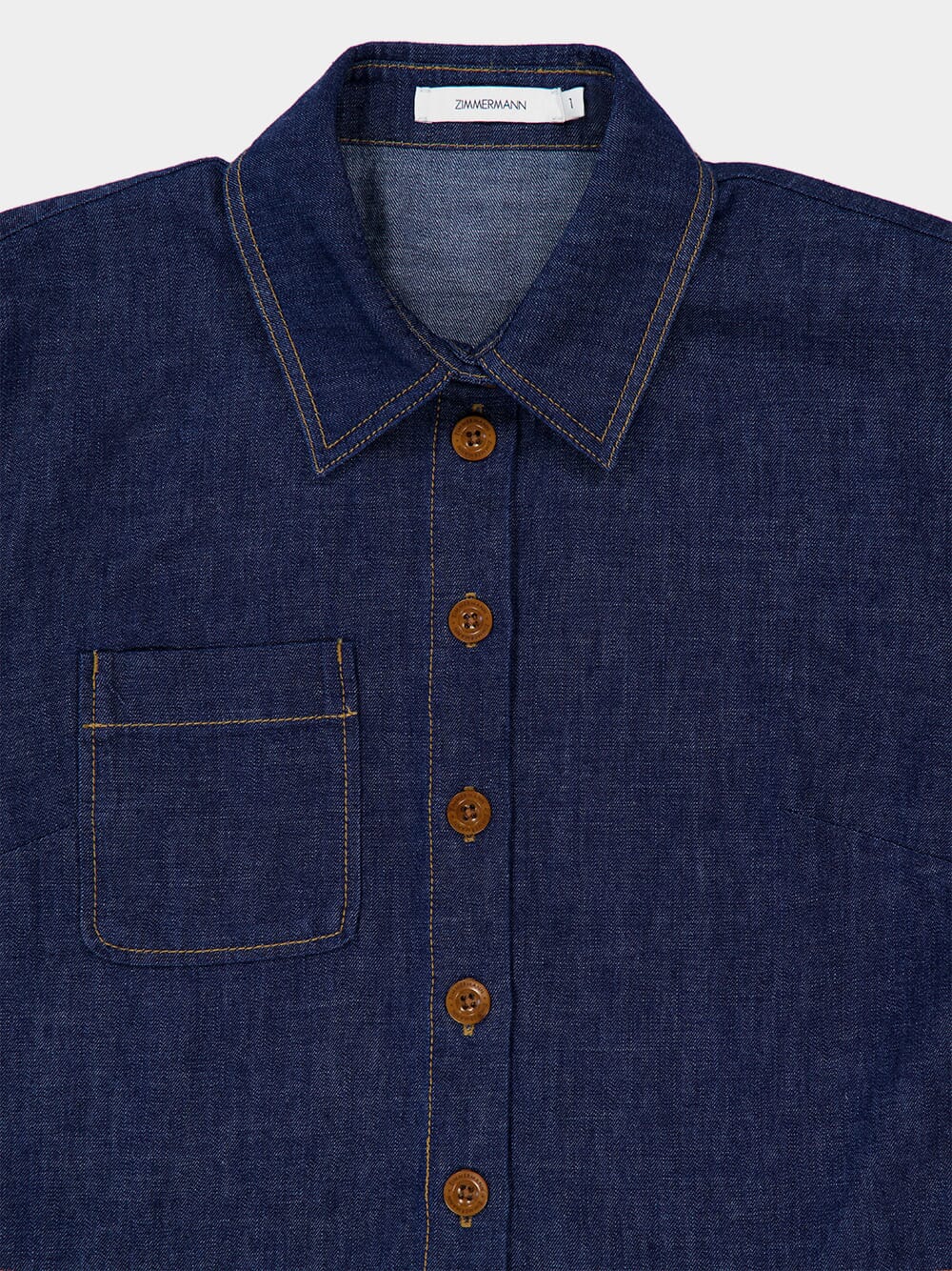 Atlantic Blue Rhiannon Fringe Cropped Shirt - Image 3